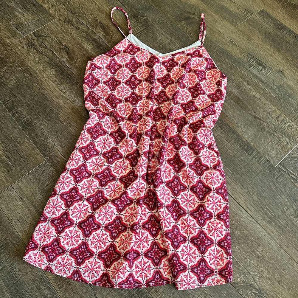 Lulu's Dress Size Medium Sleeveless Spaghetti Straps Slip Dress Pink Easter